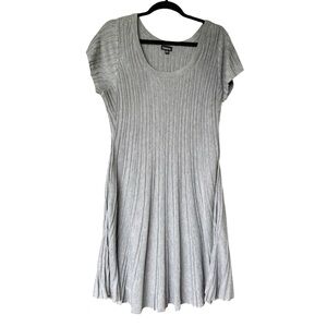 Torrid Gray Ribbed Knit Short Sleeve‎ Fit & Flare Sweater Dress  Plus Size 2